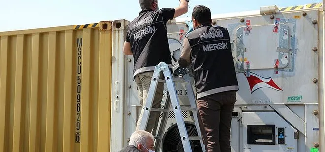 Mersin’de gemideki muz yüklü konteynerden 34 kilo kokain çıktı