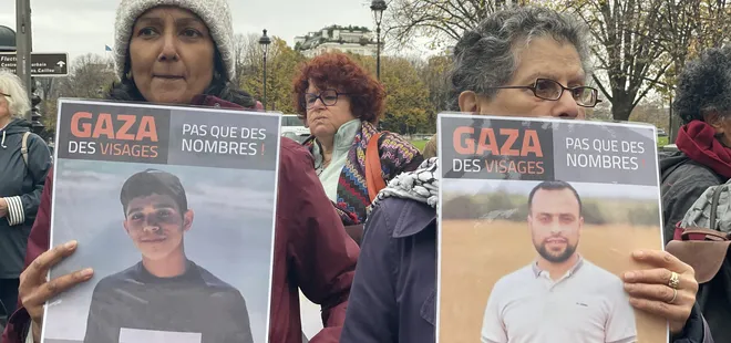 Fransızlar Filistin için toplandı! Fransa Dışişleri Bakanlığı binası yakınlarında Siyonist İsrail’e protesto