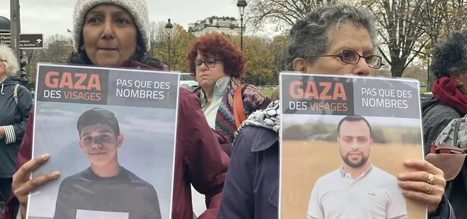 Fransızlar Filistin için toplandı! Fransa Dışişleri Bakanlığı binası yakınlarında Siyonist İsrail’e protesto