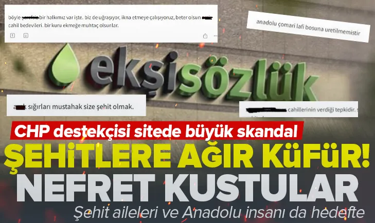 CHP’ye destekçisi Ekşi’de şehitlere küfür!