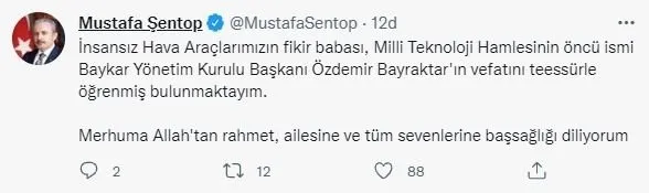 Son dakika | Selçuk Bayraktar’ın babası Özdemir Bayraktar vefat etti