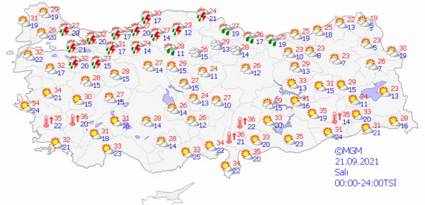 1631896341691.png Meteoroloji'den başta İstanbul olmak üzere çok sayıda ile son dakika sağanak yağış uyarısı! İstanbul Ankara İzmir'de bu hafta hava durumu nasıl olacak? - 9