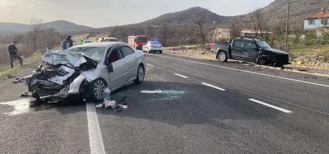 Uşak’ta iki araç birbirine girdi: 1 ölü 2 yaralı