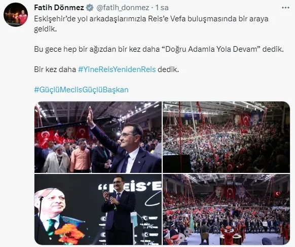 Başkan Erdoğan Eskişehir’deki Reis’e Vefa Buluşmasına telefonla bağlandı