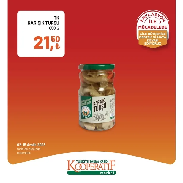 Tarım Kredi Market 11 Aralık indirim kataloğu çıktı! Dev rulo havlu, yumuşatıcı, çay, bütün piliç, tereyağı, tost peyniri, süt, beyaz peynir, pirinç ucuza satışta…