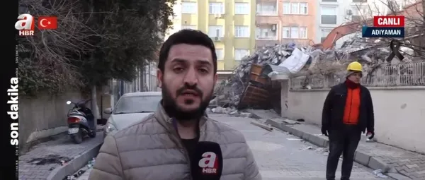 Adıyaman’da deprem bölgesinde artçı paniği! A Haber muhabiri Mehmet Karataş ve kameraman Özkan Şafak’ın zor anları! Kaç kaç kaç…
