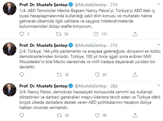 TBMM Başkanı Mustafa Şentop'tan Nancy Pelosi'ye tepki - 2