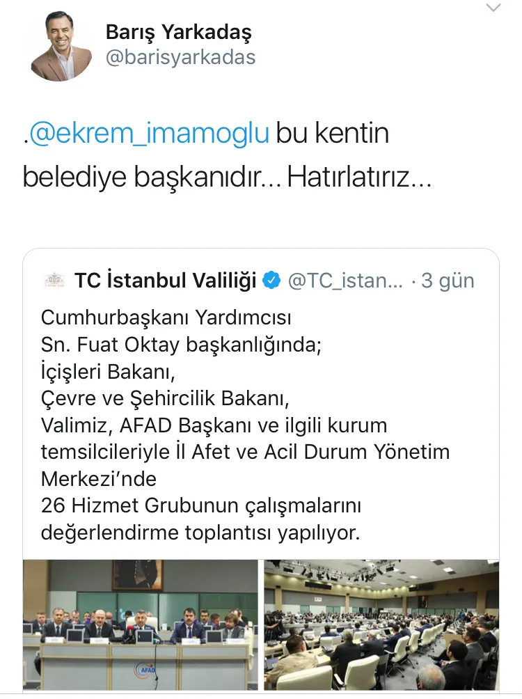 ’Ekrem İmamoğlu’nun AFAD toplantısına çağrılmadığı’ yalanını kimler yaydı?