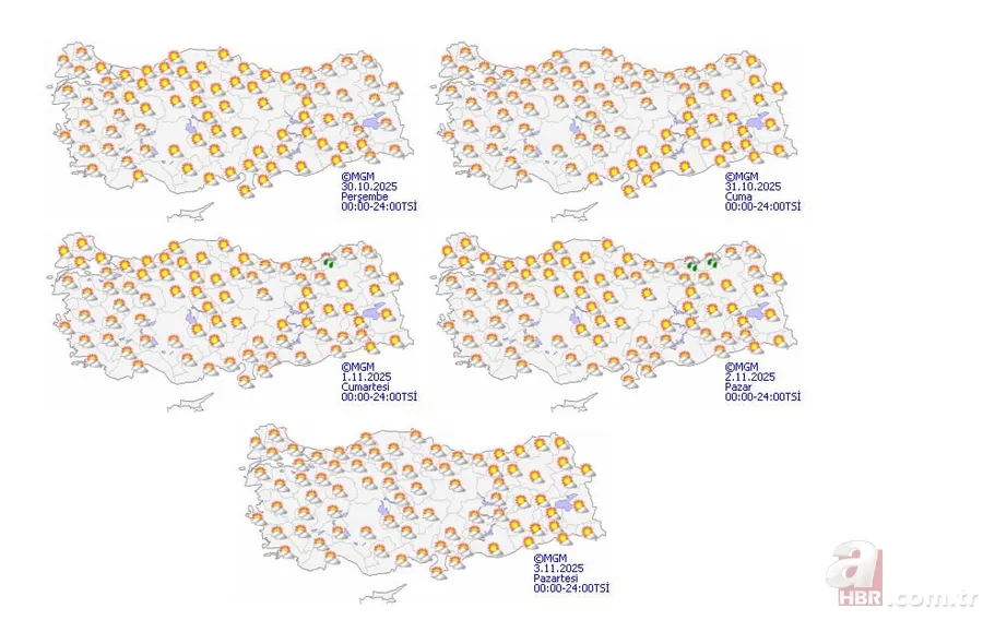 30 Ekim hava durumu raporu | Pastırma yazı kuraklıkla geldi: Türkiye’de yağışsız günler başlıyor! Sıcaklıklar fırlayacak 2