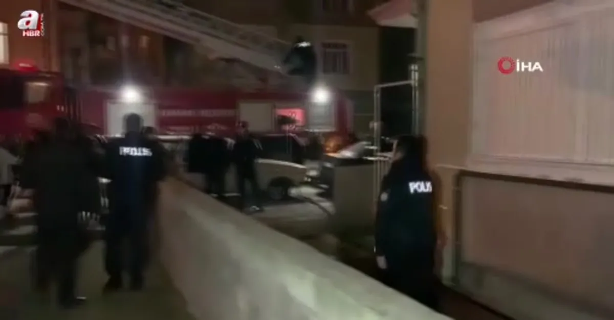 4 katlı binada yangın paniği