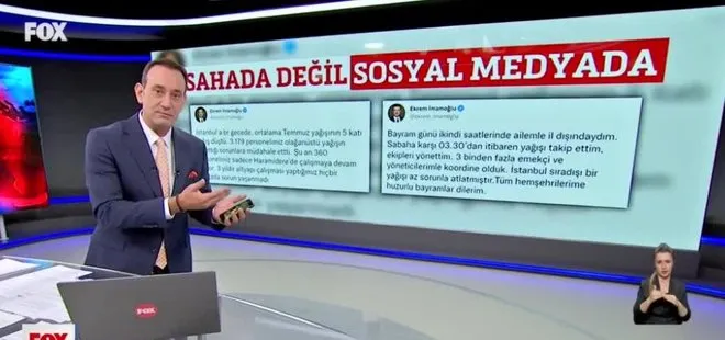 İstanbul’daki sel olayı: İBB Başkanı Ekrem İmamoğlu’nu FOX TV de topa tuttu