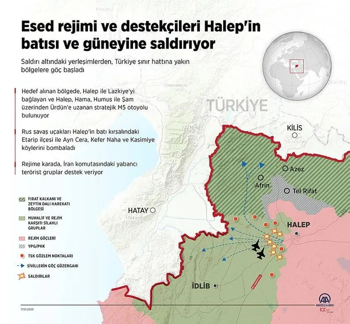 13 bine yakın sivil daha Türkiye sınırı yakınlarına göç etti - 1
