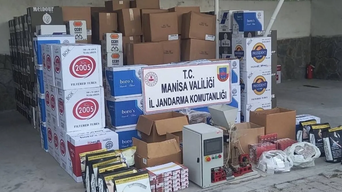 Manisa'da uyuşturucu operasyonu: 2 milyon 137 bin 689 adet makaron ele geçirildi
