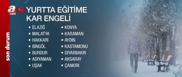 Yüz yüze eğitme kar engeli! Peki İstanbul, Ankara ve İzmir'de 19 Ocak 2022 Çarşamba günü okullar tatil mi? - 19