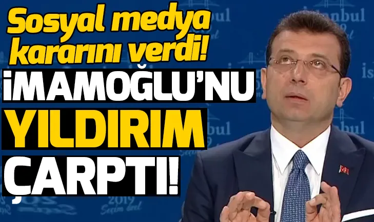 CHP adayı Ekrem İmamoÄlu'nun canlı yayında 'Yıldırım' çarptı!