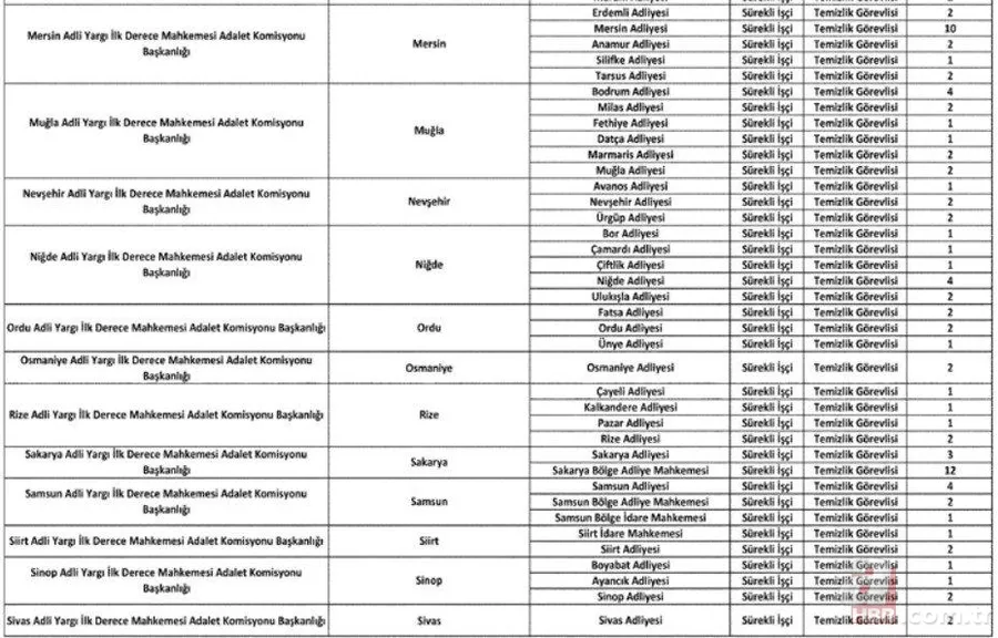 Adalet Bakanlığı temizlik görevlisi alımı son gün: İŞKUR 1287 temizlik işçisi alımı başvuru nasıl yapılır? Şartlar... 19