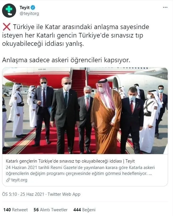 T24'ten algı operasyonu! Kılıçdaroğlu'nun da çanak tuttuğu 'Katarlılara sınavsız üniversite' iftirasını yalanlamak için YKS'nin bitmesini beklediler - 4