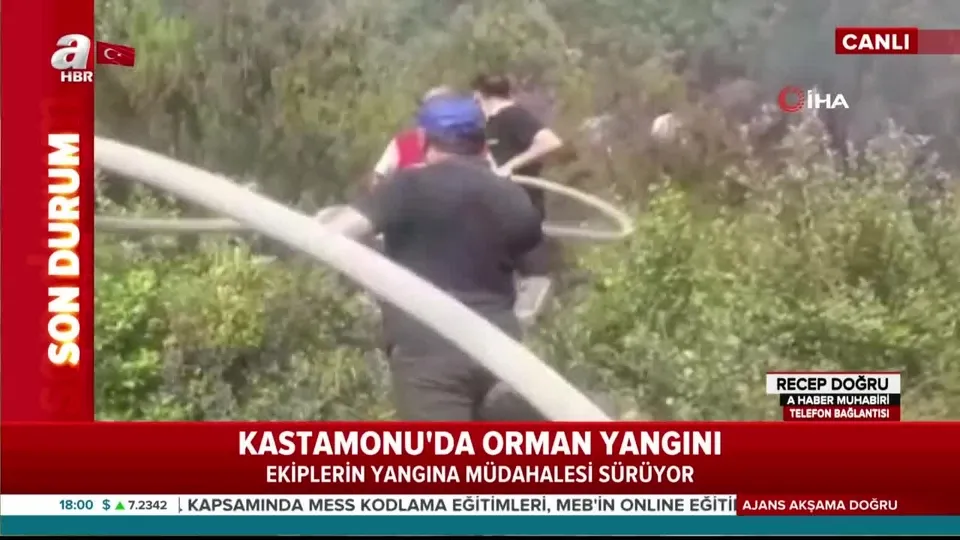 Kastamonu’da orman yangını! İlk görüntüler