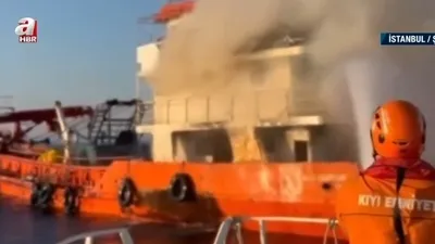 Şile açıklarında seyreden gemide yangın!