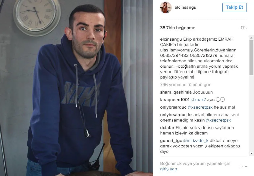 Elçin Sangu: Arkadaşımız kayıp yardım edin! - 1