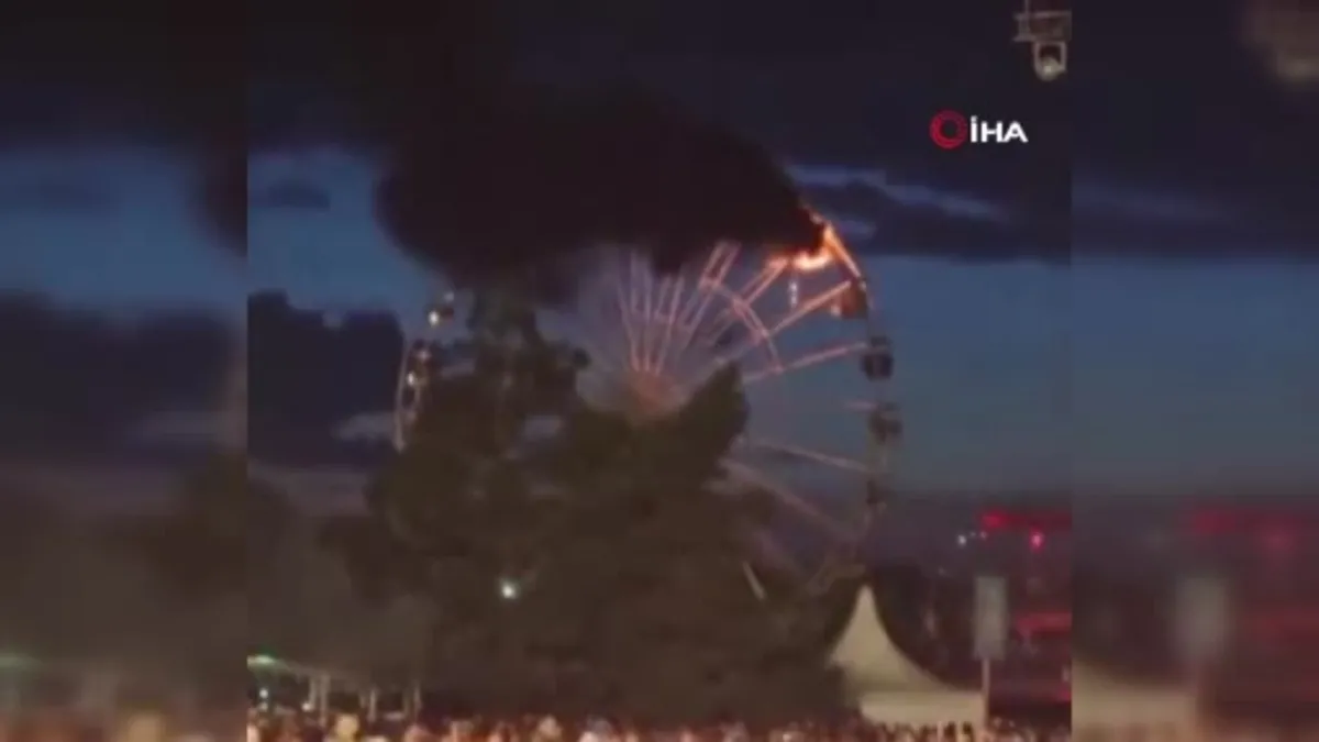 Almanya'da müzik festivalinde dönme dolap yangını: 23 yaralı