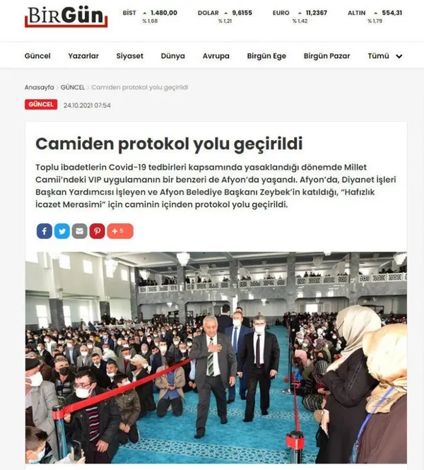 BirGün’ün ’’camiden protokol yolu geçirildi’’ yalanı elinde patladı!