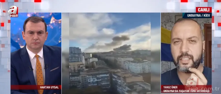 Kiev'de peş peşe patlamalar! Ukrayna'da yaşayan Türk vatandaşları yaşadıklarını A Haber canlı yayınında anlattı: Bomba sesleriyle uyandık 18