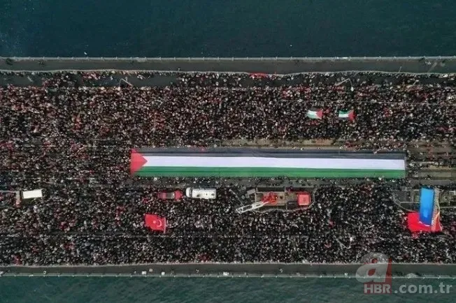 Sinmiyoruz, susmuyoruz Filistin’i unutmuyoruz! 1 Ocak sabahı Galata Köprüsü'nde Gazze yürüyüşü 8