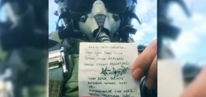 F16 pilotundan duygulandıran ’Zeytin Dalı’ mesajı