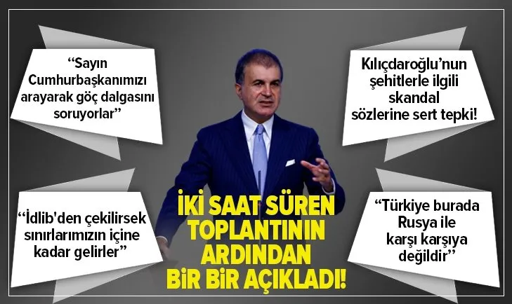 AK Parti Sözcüsü Çelik'ten flaş açıklamalar