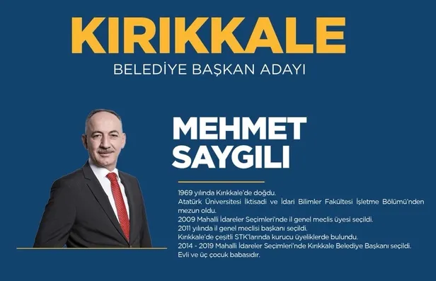 Mehmet Saygılı kimdir, kaç yaşında, nereli? AK Parti Kırıkkale Belediye başkan adayı kim oldu? MHP, CHP ve İYİ Parti adayları kimler?