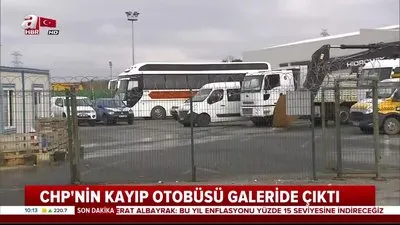 CHP’nin kayıp seçim otobüsü galeride çıktı