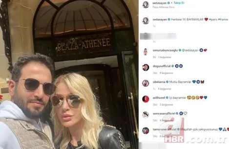Seda Sayan ile 26 yaş küçük eşi Çağlar Ökten'den ilk balayı karesi! Özel jetle Paris sefası 17