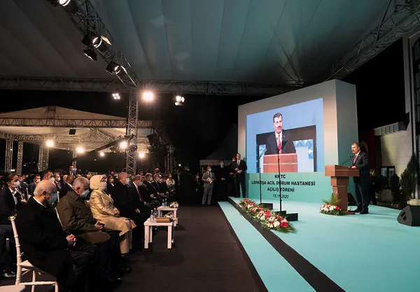 Sağlık Bakanı Fahrettin Koca KKTC’de Lefkoşa Acil Durum Hastanesi açılışında konuştu