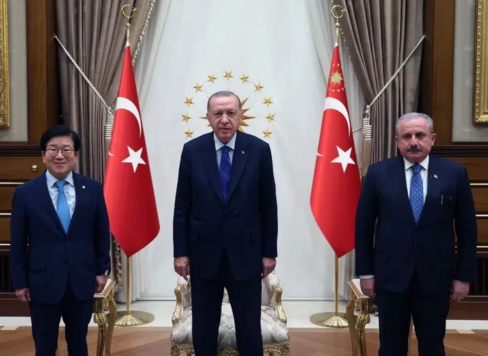 Başkan Recep Tayyip Erdoğan Güney Kore Meclis Başkanı Park Byeong-seug'u kabul etti - 2
