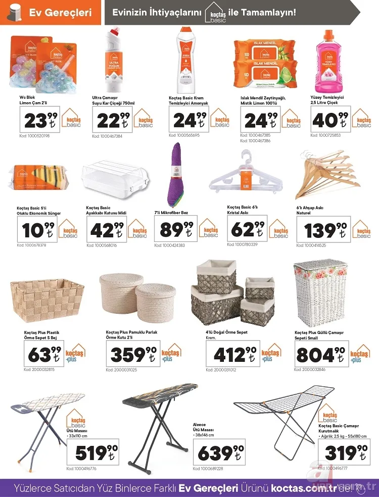 Koçtaş ekim ayı indirim kataloğu yayınlandı! Evinizi baştan aşağı tamamen değiştirebileceğiniz ürünlerin indirimli fiyatı 13