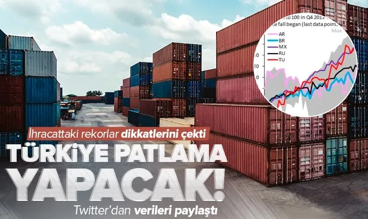İhracattaki rekorlar dikkatlerini çekti! Robin Brooks Twitter’dan paylaştı: Türkiye patlama yapacak