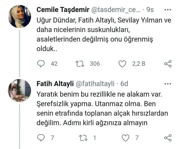 Fatih Altaylı ahlaksızlıkta sınır tanımadı! Başörtülü Cemile Taşdemir’e alçak sözler: Yaratık