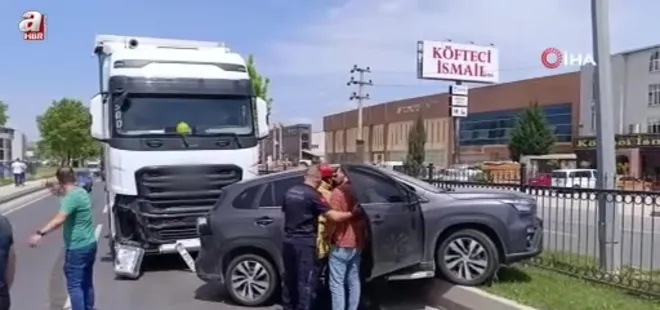 Bursa’da tırla cip çarpıştı: 1 yaralı