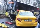 Taksi ile İETT otobüsü kafa kafaya çarpıştı!