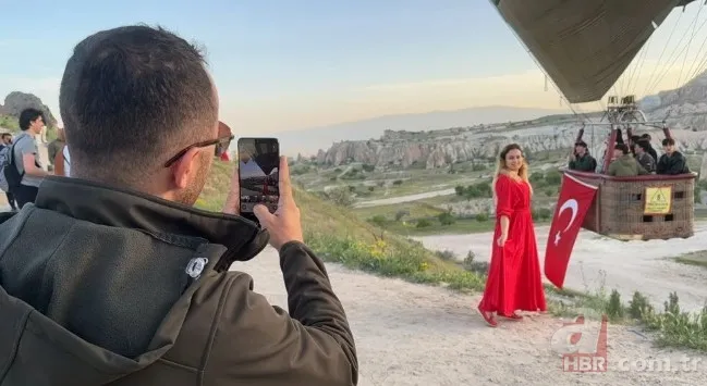 Kapadokya'da 19 Mayıs şöleni: Türk bayraklı balonlar gökyüzünde dalgalandı 9