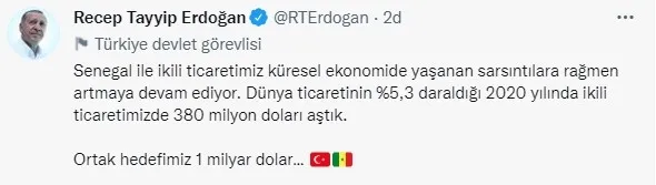 Son dakika: Başkan Erdoğan Senegal Cumhurbaşkanı Macky Sall tarafından karşılandı