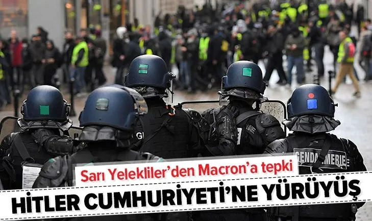 Fransa'da sarı yelekliler diktatör Macron'u protesto etti