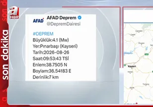 Kayseri'de 4,1 büyüklüğünde deprem