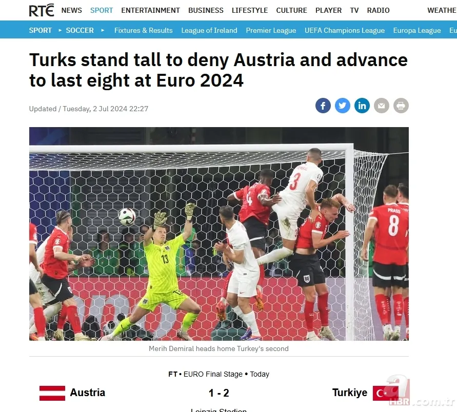 Dünya 'Bizim Çocuklar'ı konuşuyor! İşte Avusturya zaferinin manşetleri 8