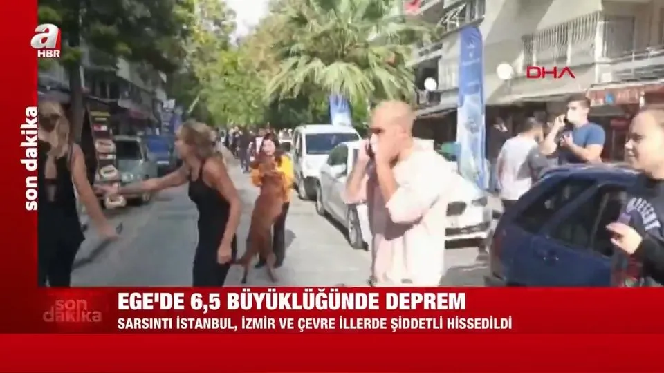 son dakika izmir de 6 6 buyuklugunde deprem iste ilk goruntuler ahaber son dakika video izle