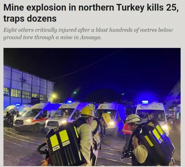 Dünya basını Bartın’daki maden ocağı faciasını konuşuyor!