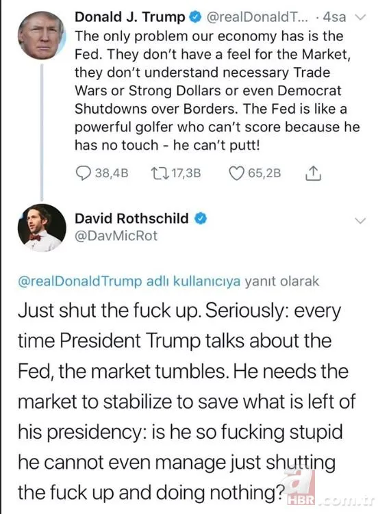 David Rothschild’den Trump’a sert tepki! ’Kapa çeneni, aptal’ Rothschild’ler kimdir?