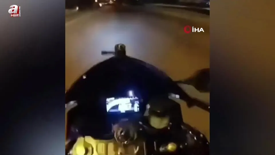 Motosiklet tutkununun hayatını kaybettiği kaza kask kamerasında