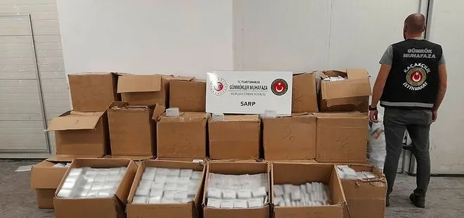 Son dakika: Sarp Sınır Kapısında kırmızı reçeteli ilaç operasyonu! Piyasa değeri 2 milyon lira olan 20 bin kutu ele geçirildi